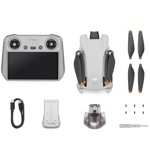 drone dji mini 3 avec télécommande écran intégré gris drone dji mini 3 avec télécommande écran intégré gris