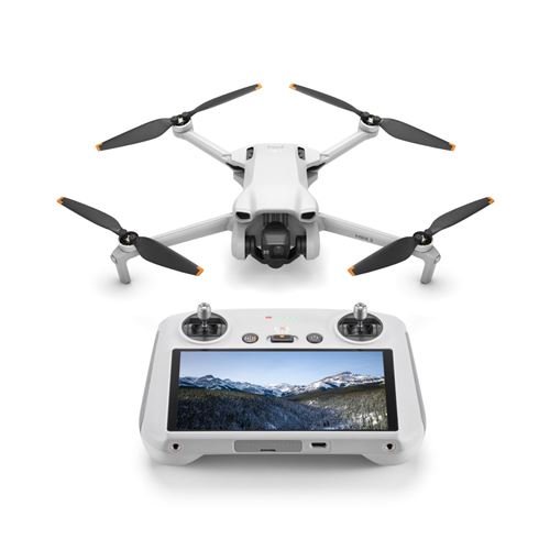 drone dji mini 3 avec télécommande écran intégré gris drone dji mini 3 avec télécommande écran intégré gris