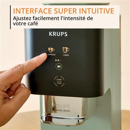 machine à café à grain krups sa401le0 coffee crush vert machine à café à grain krups sa401le0 coffee crush vert