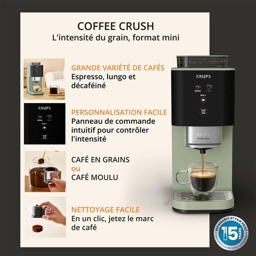 machine à café à grain krups sa401le0 coffee crush vert machine à café à grain krups sa401le0 coffee crush vert