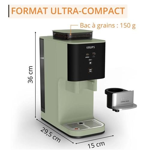 machine à café à grain krups sa401le0 coffee crush vert machine à café à grain krups sa401le0 coffee crush vert