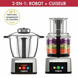 magimix cook expert robot cuiseur 3.5 litres 900 watt chrome mat avec balance de cuisine