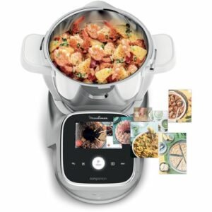robot cuiseur multifonction moulinex i companion touch pro hf93ecf0 1550 w argent