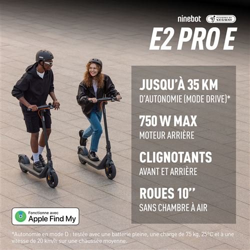 trottinette électrique ninebot kickscooter e2 pro 750 w noir trottinette électrique ninebot kickscooter e2 pro 750 w noir